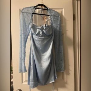 BRAND NEW NEVER WORN | Oh Polly: Baby Blue Geneva Dress